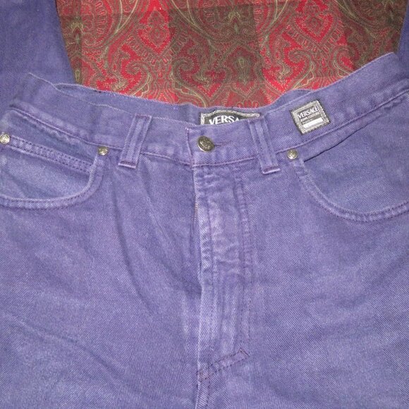 Versace Jeans Couture Straight Leg Blue Denim Jeans Pants 33 47 Plus Size - Picture 3 of 8